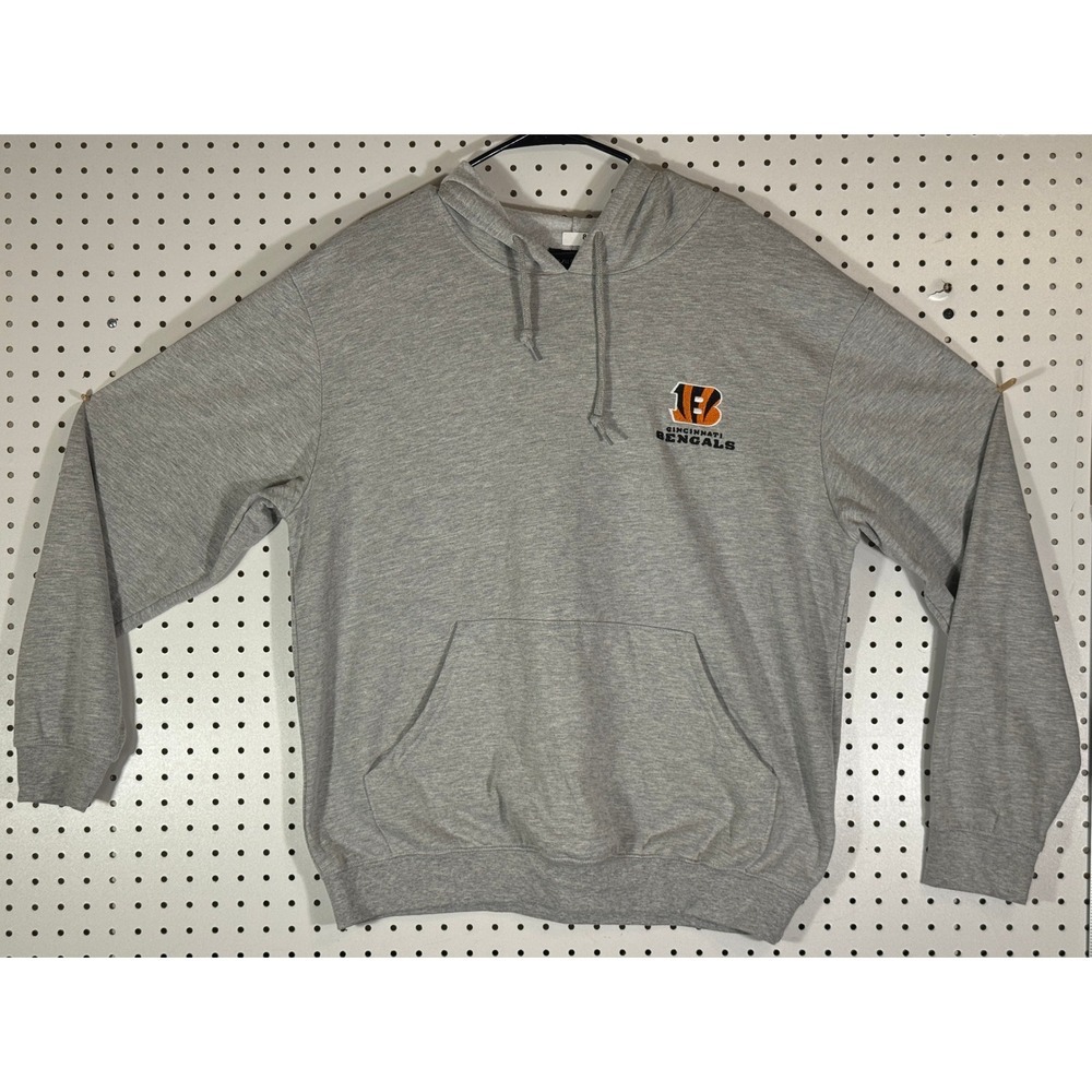 Dunbrooke Cincinnati Bengals Hoodie Mens XL Gray Heathered Pullover Sweatshirt
